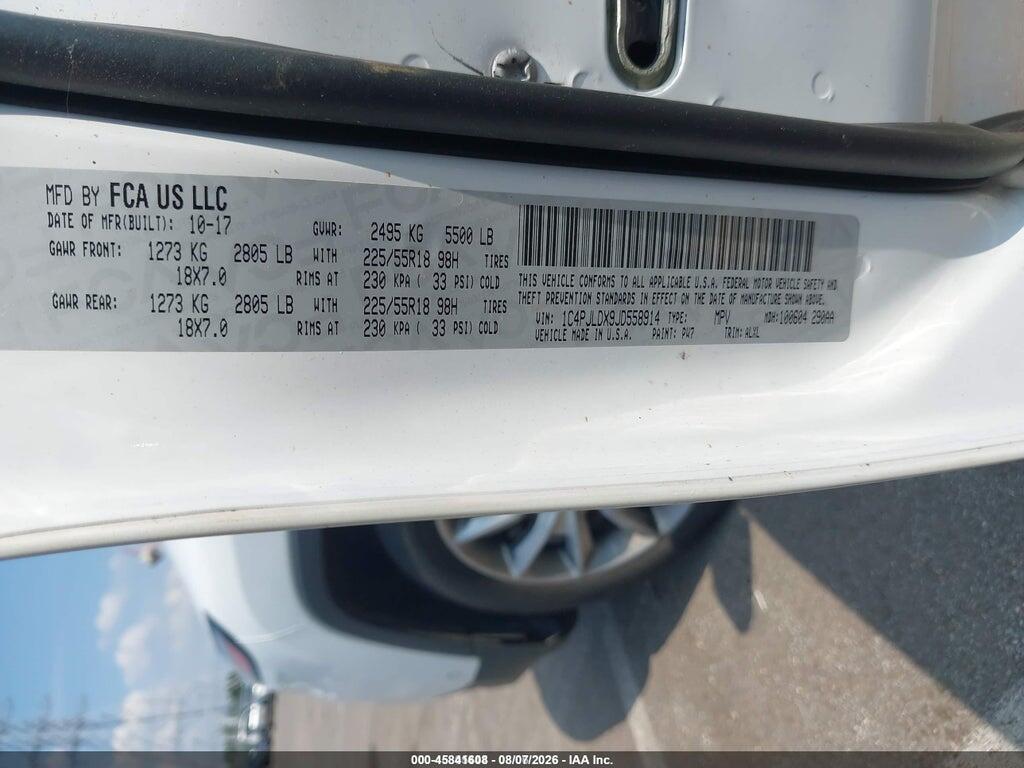 1C4PJLDX9JD558914 2018 JEEP CHEROKEE photo no. 9