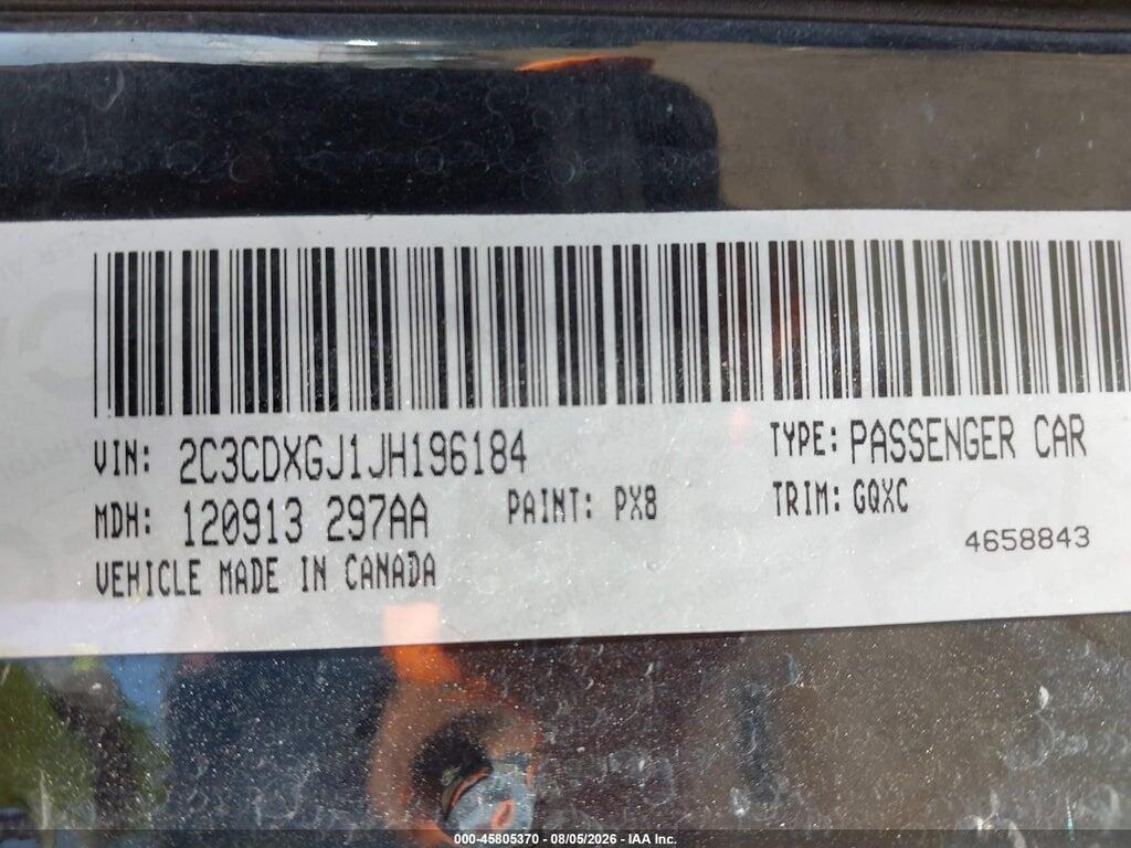 2C3CDXGJ1JH196184 2018 DODGE CHARGER photo no. 9