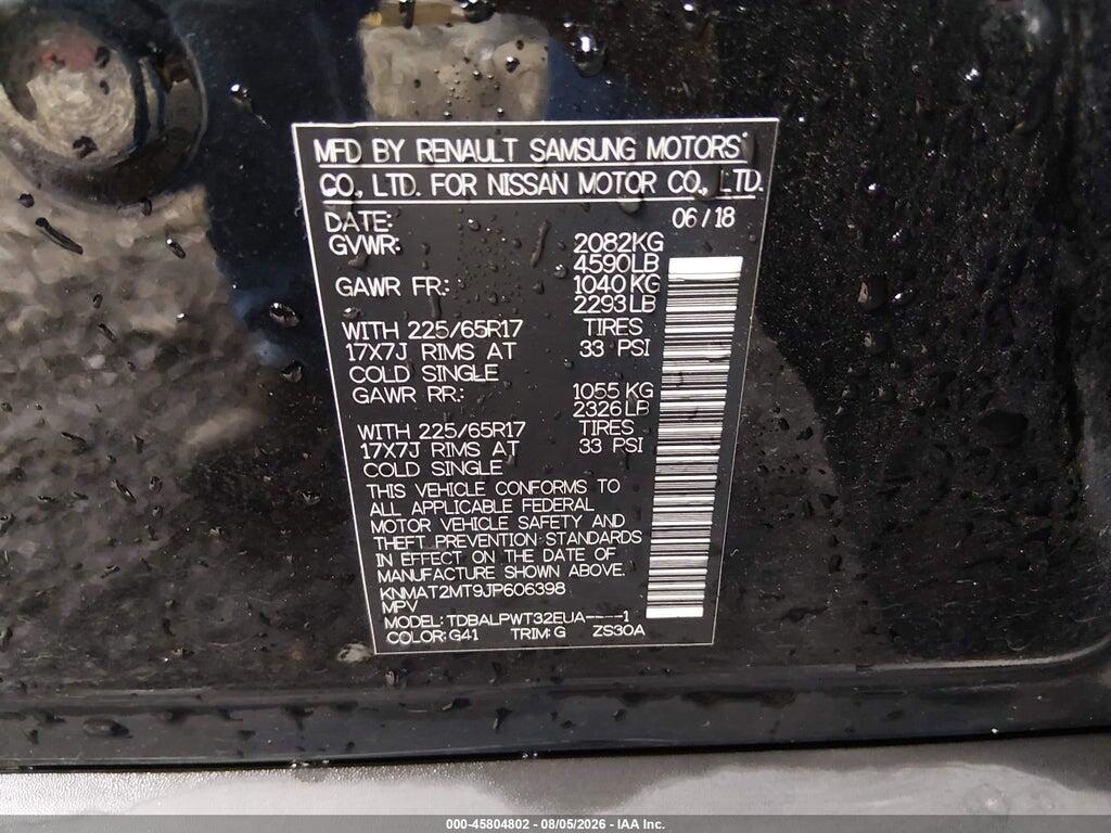 KNMAT2MT9JP606398 2018 NISSAN ROGUE photo no. 9