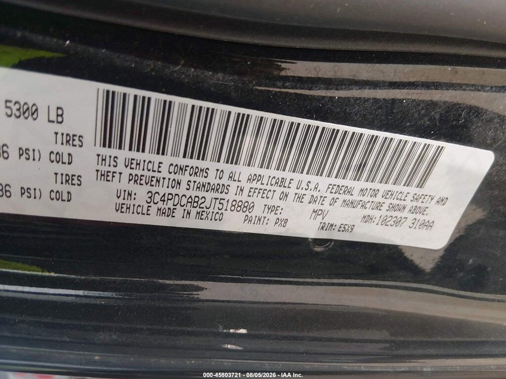 3C4PDCAB2JT518880 2018 DODGE JOURNEY photo no. 9