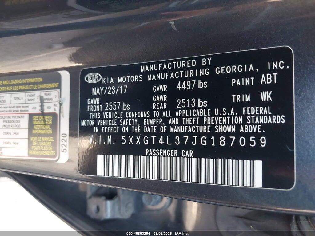 5XXGT4L37JG187059 2018 KIA OPTIMA photo no. 9