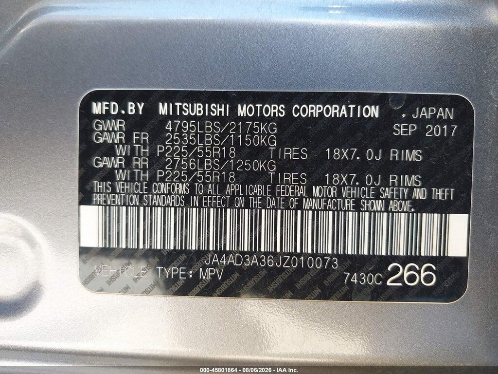 JA4AD3A36JZ010073 2018 MITSUBISHI OUTLANDER photo no. 9