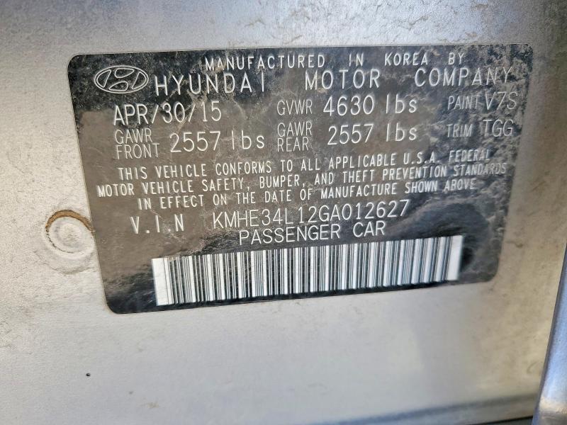 2016 HYUNDAI SONATA HYBRID LIMITED — Фото 13 из 13