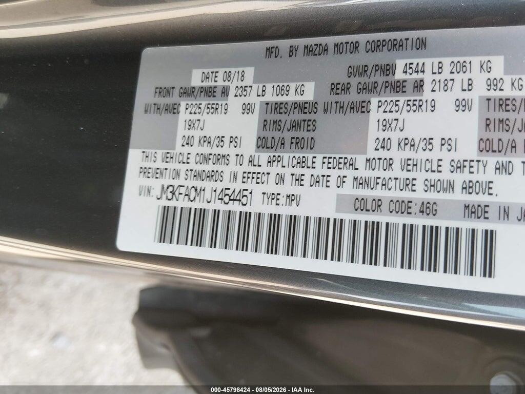 JM3KFACM1J1454451 2018 MAZDA CX-5 photo no. 9