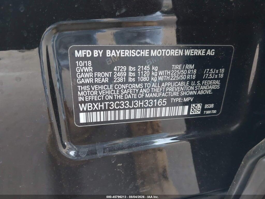 WBXHT3C33J3H33165 2018 BMW X1 photo no. 9