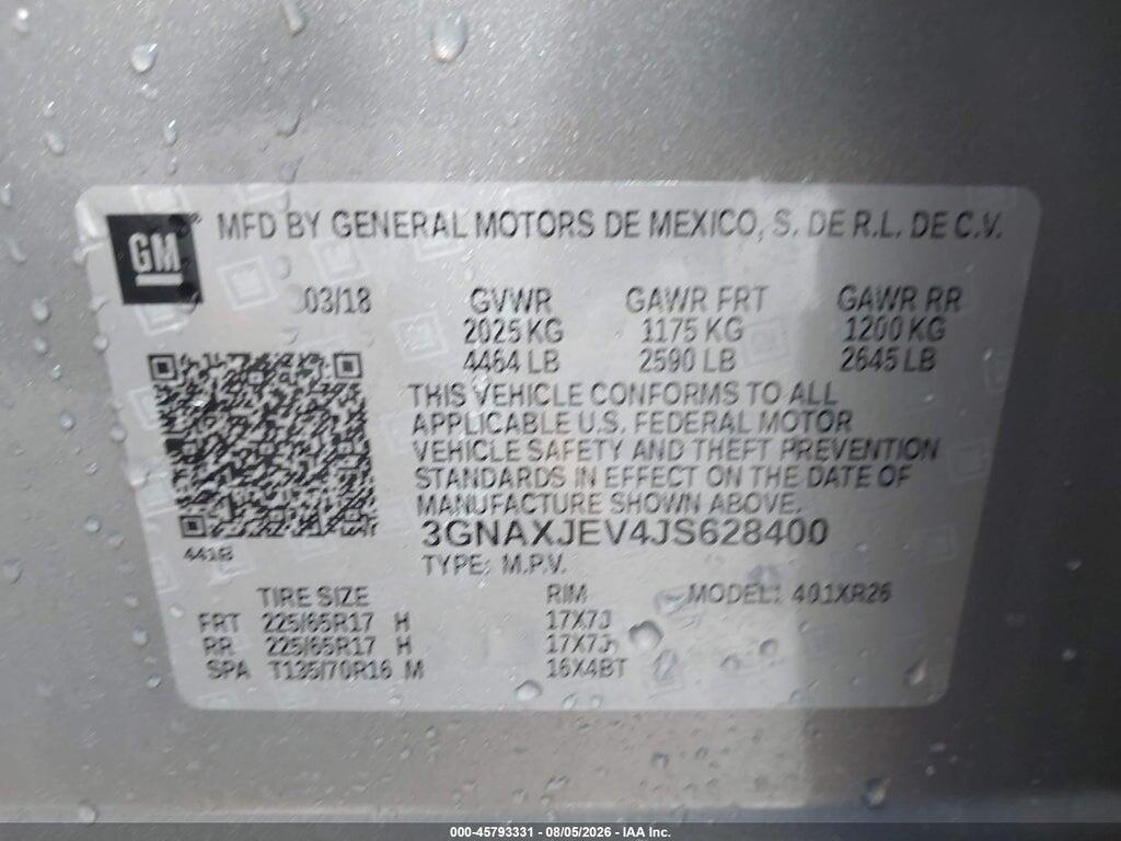 3GNAXJEV4JS628400 2018 CHEVROLET EQUINOX photo no. 9