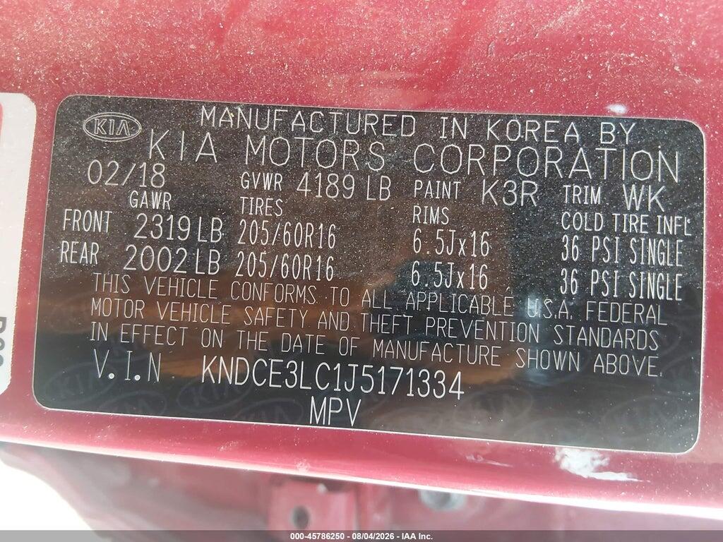 KNDCE3LC1J5171334 2018 KIA NIRO photo no. 9