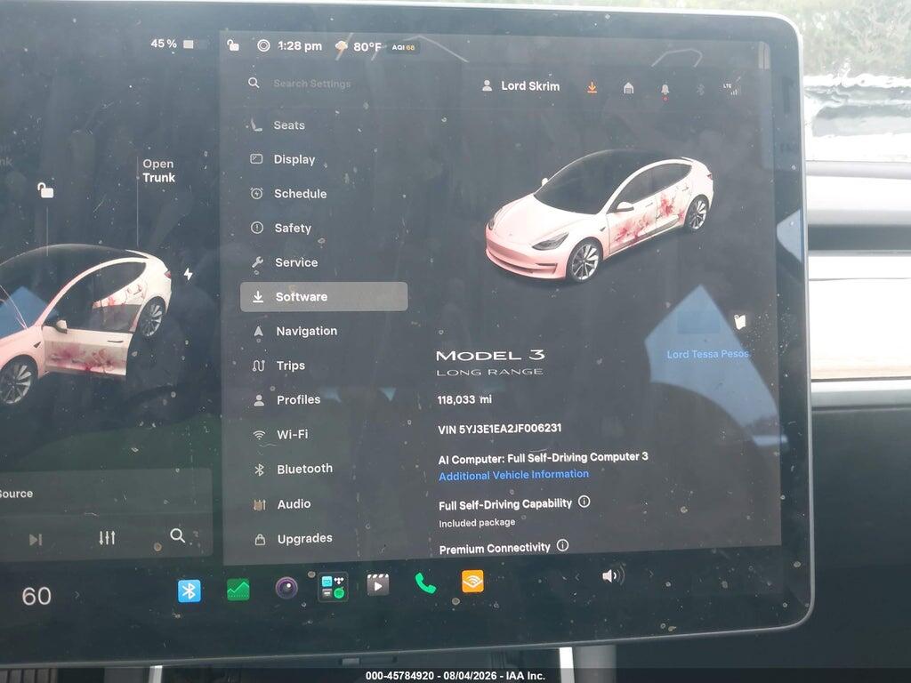 5YJ3E1EA2JF006231 2018 TESLA MODEL 3 photo no. 7