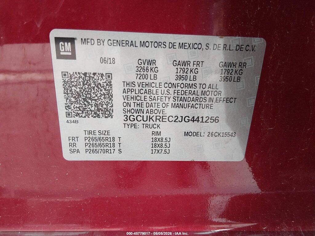 3GCUKREC2JG441256 2018 CHEVROLET SILVERADO 1500 photo no. 9
