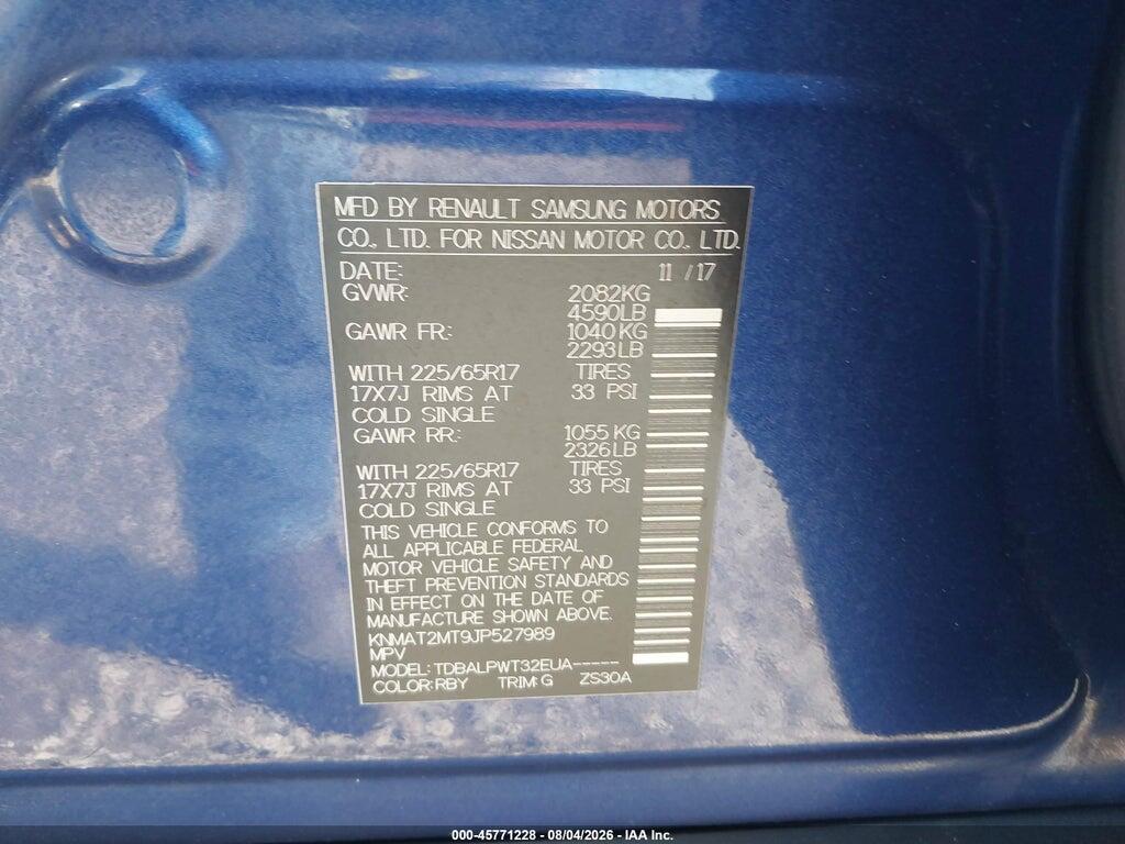 KNMAT2MT9JP527989 2018 NISSAN ROGUE photo no. 9