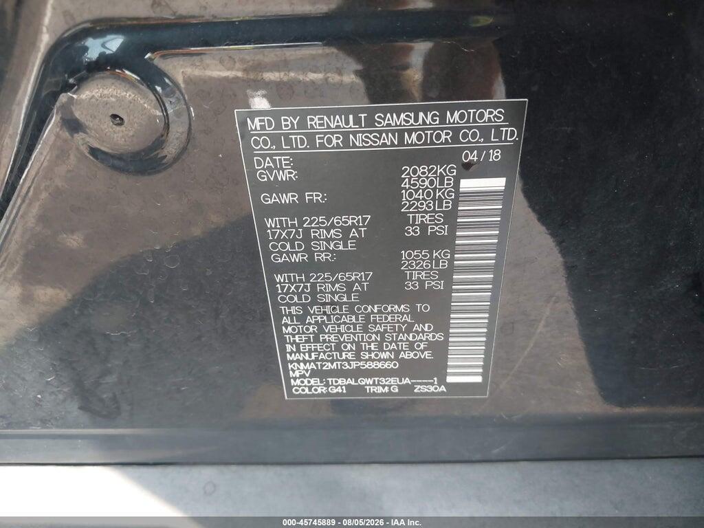 KNMAT2MT3JP588660 2018 NISSAN ROGUE photo no. 9