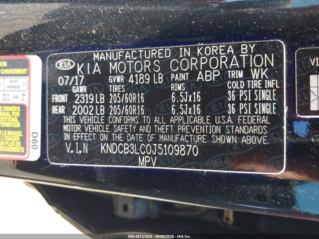 KNDCB3LC0J5109870 2018 KIA NIRO photo no. 9