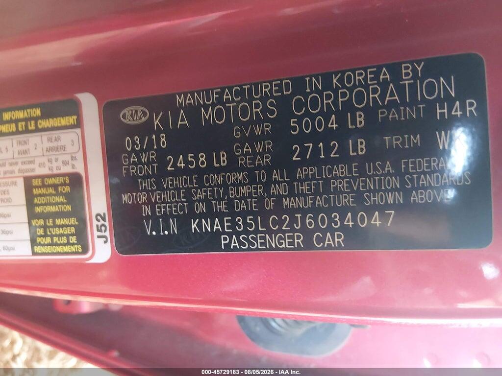 KNAE35LC2J6034047 2018 KIA STINGER photo no. 9