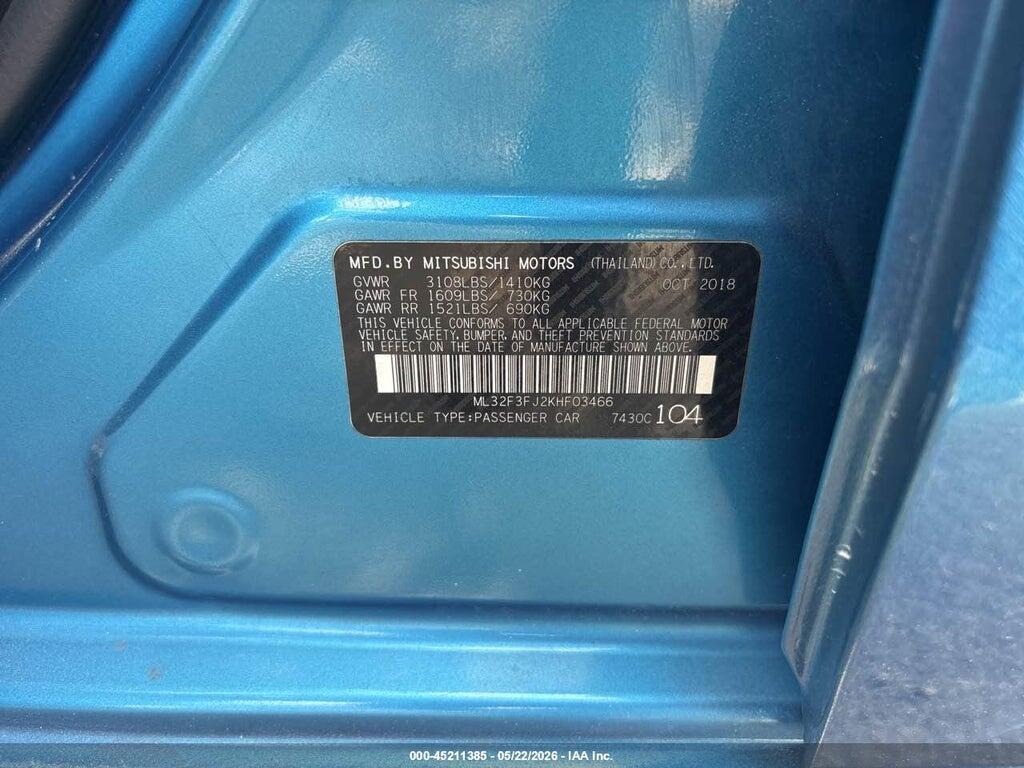 ML32F3FJ2KHF03466 2019 MITSUBISHI MIRAGE G4 photo no. 9