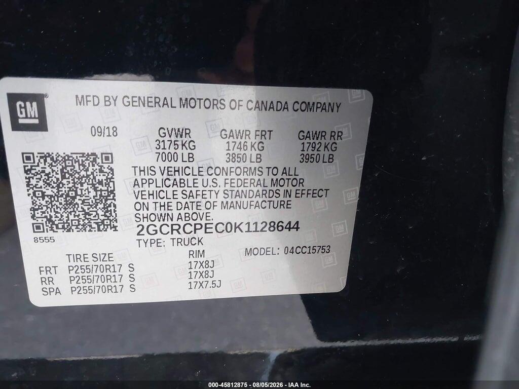 2GCRCPEC0K1128644 2019 CHEVROLET SILVERADO 1500 LD photo no. 9