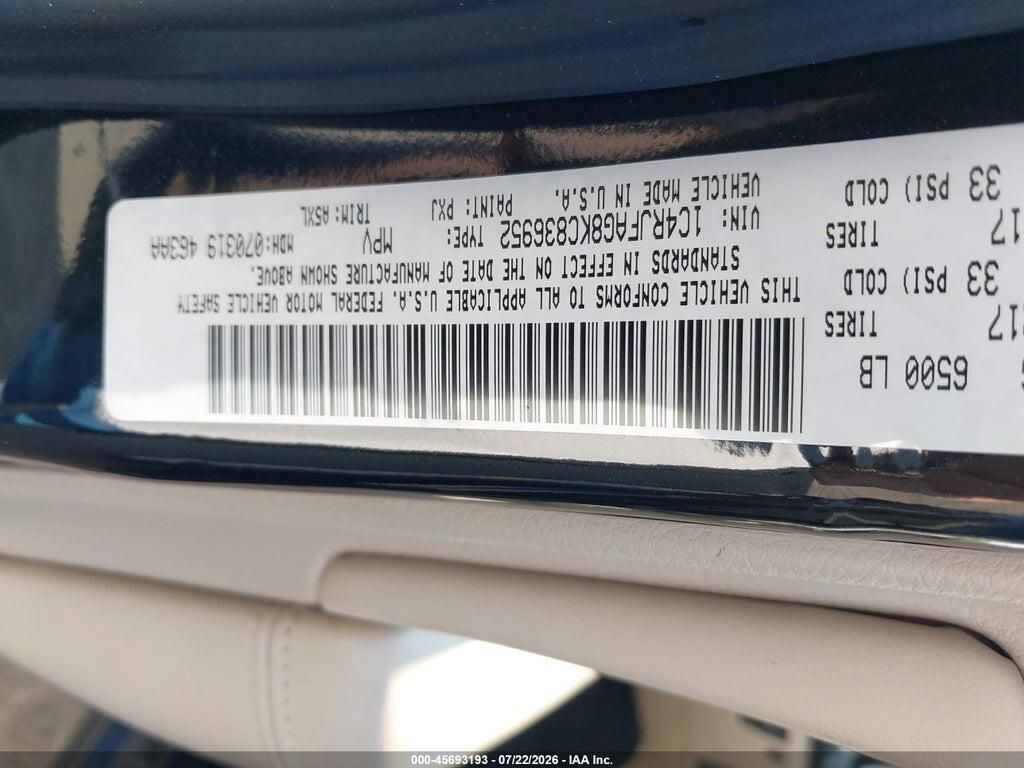 1C4RJFAG8KC836952 2019 JEEP GRAND CHEROKEE photo no. 9
