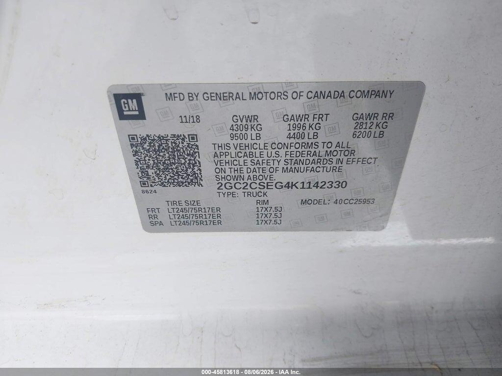 2GC2CSEG4K1142330 2019 CHEVROLET SILVERADO 2500HD photo no. 9