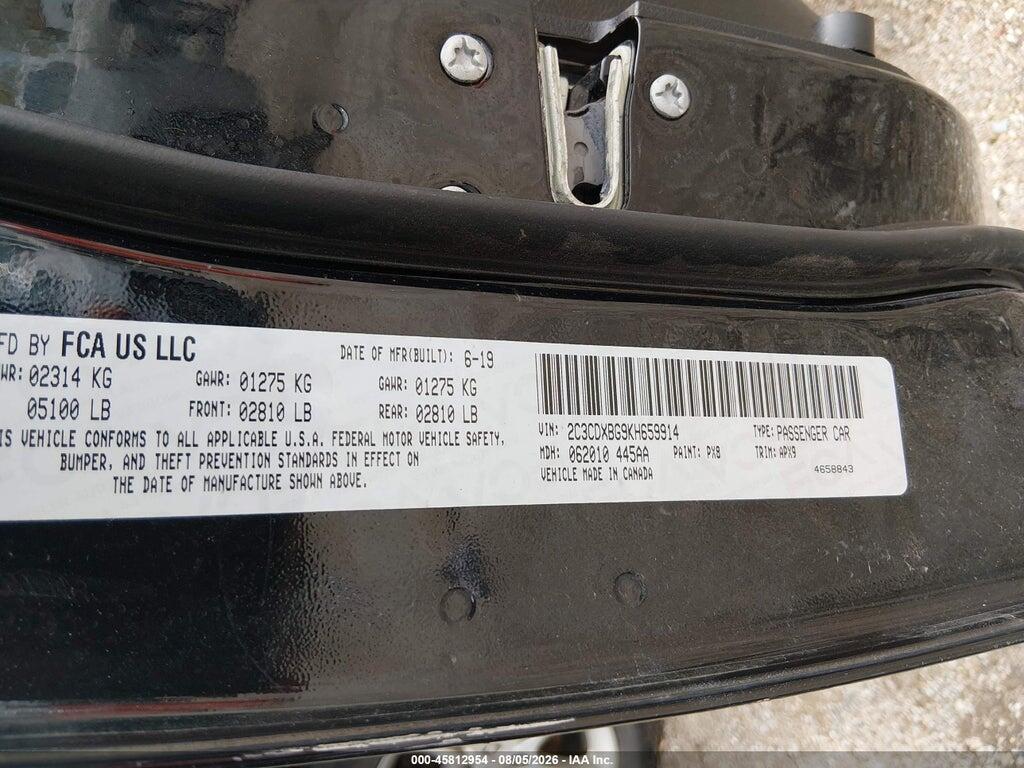 2C3CDXBG9KH659914 2019 DODGE CHARGER photo no. 9