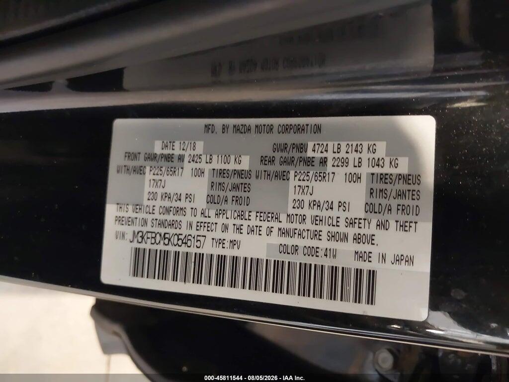 JM3KFBCM5K0546157 2019 MAZDA CX-5 photo no. 9