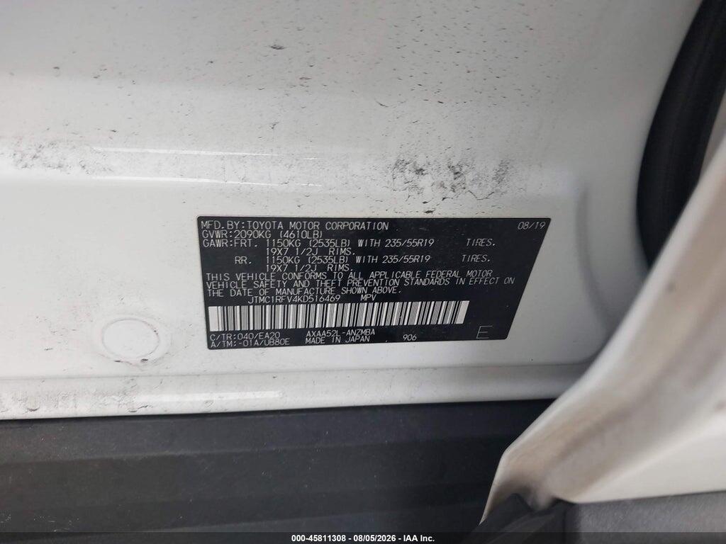 JTMC1RFV4KD516469 2019 TOYOTA RAV4 photo no. 9