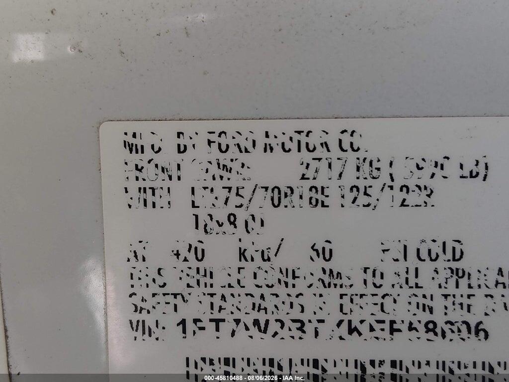 1FT7W2BTXKEF58606 2019 FORD F-250 photo no. 9