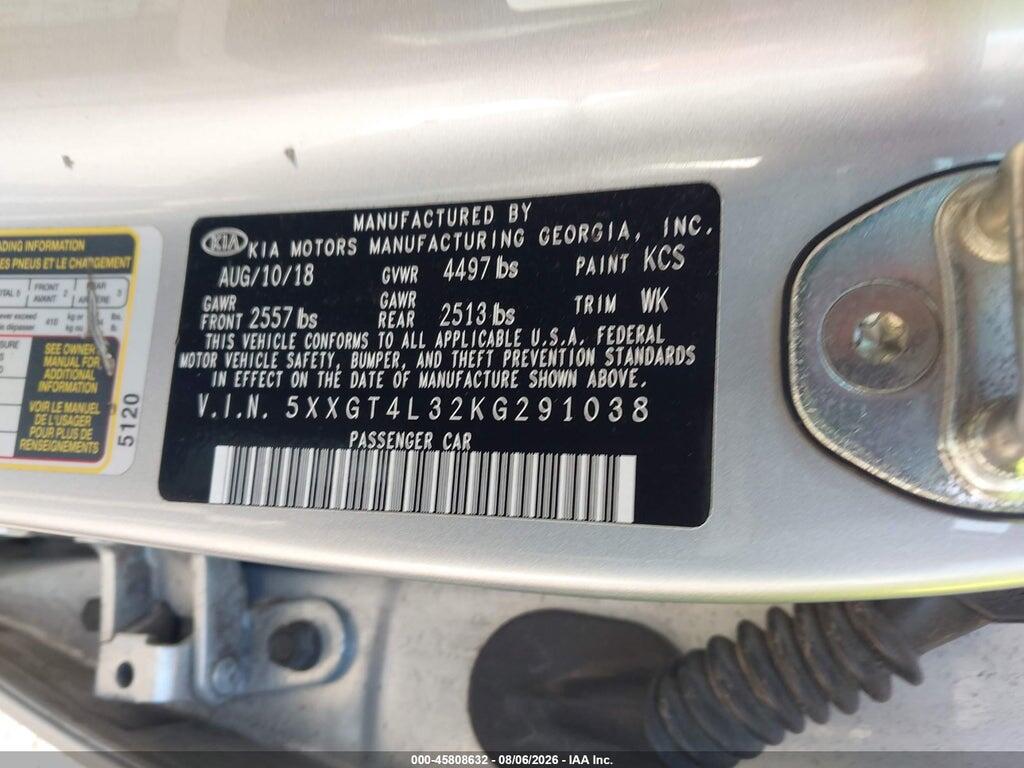 5XXGT4L32KG291038 2019 KIA OPTIMA photo no. 9