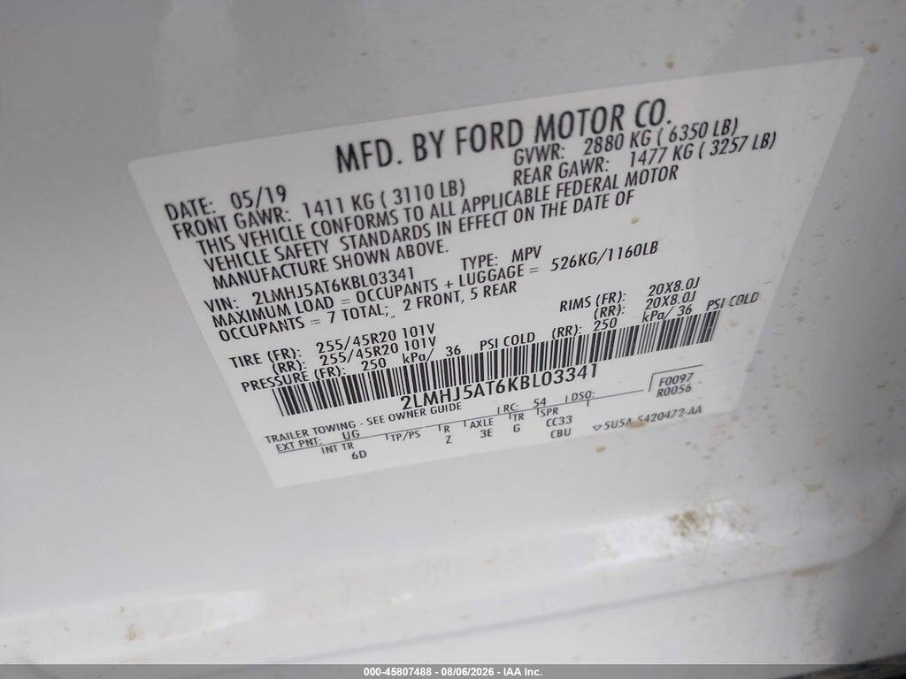 2LMHJ5AT6KBL03341 2019 LINCOLN MKT photo no. 9