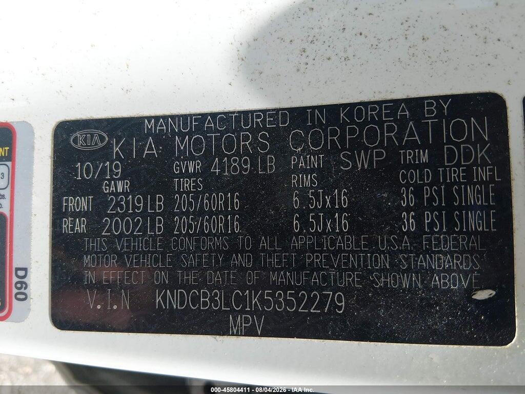 KNDCB3LC1K5352279 2019 KIA NIRO photo no. 9