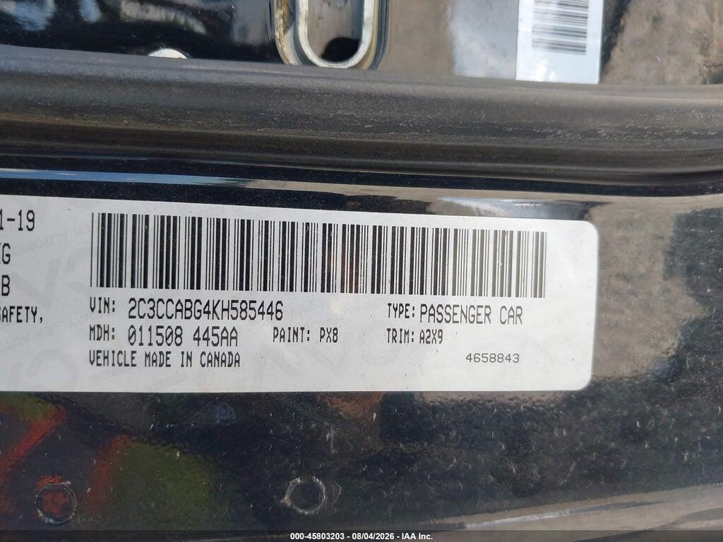 2C3CCABG4KH585446 2019 CHRYSLER 300 photo no. 9
