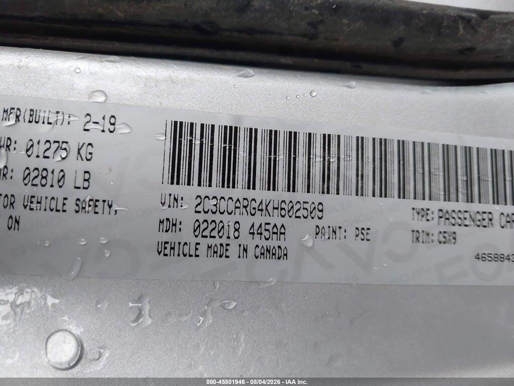 2C3CCARG4KH602509 2019 CHRYSLER 300 photo no. 9