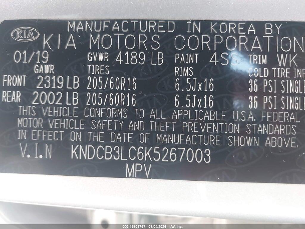 KNDCB3LC6K5267003 2019 KIA NIRO photo no. 9