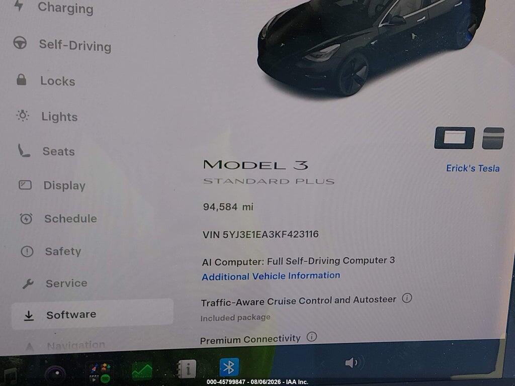 5YJ3E1EA3KF423116 2019 TESLA MODEL 3 photo no. 7