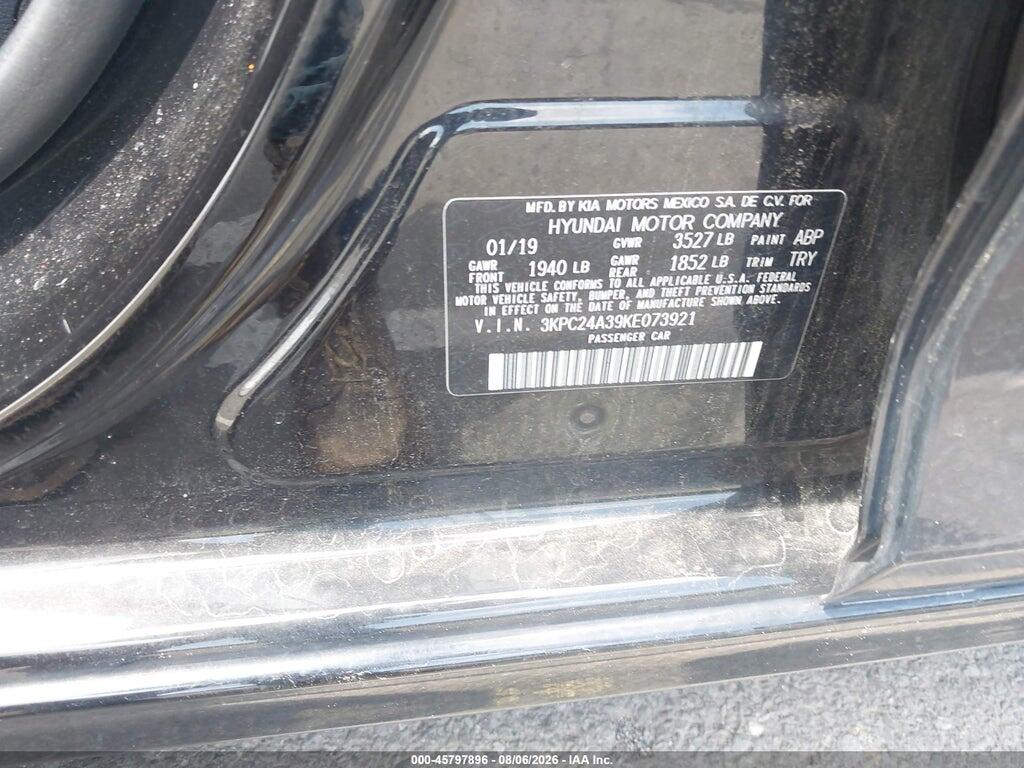 3KPC24A39KE073921 2019 HYUNDAI ACCENT photo no. 9