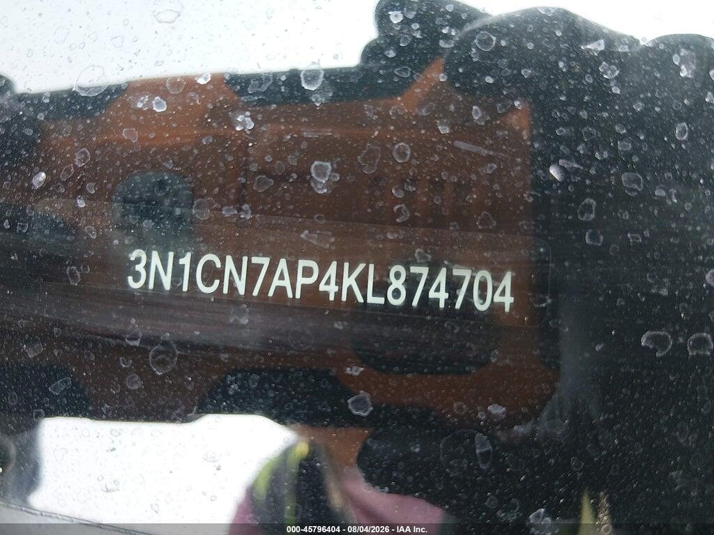 3N1CN7AP4KL874704 2019 NISSAN VERSA photo no. 9
