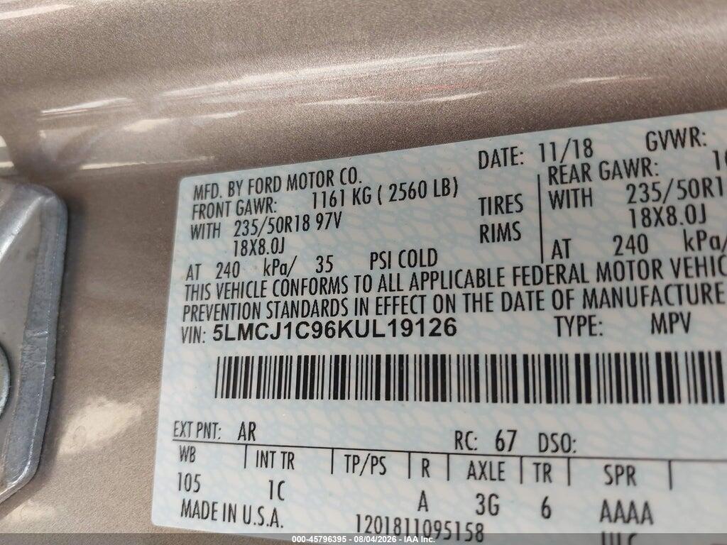 5LMCJ1C96KUL19126 2019 LINCOLN MKC photo no. 9