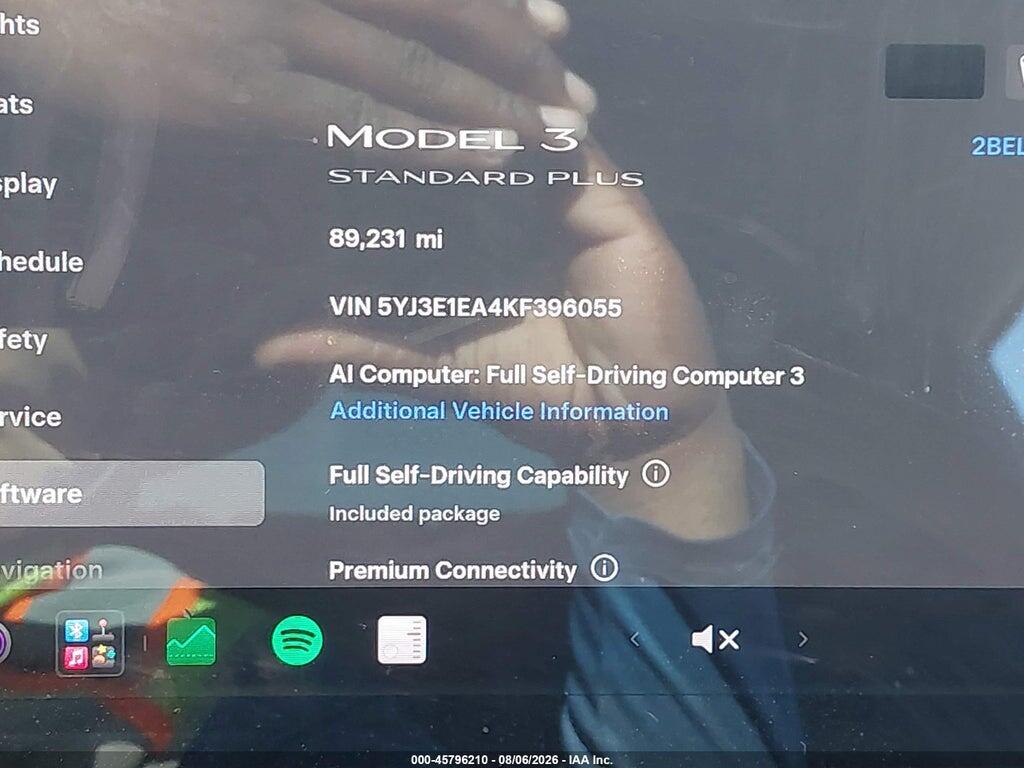 5YJ3E1EA4KF396055 2019 TESLA MODEL 3 photo no. 7