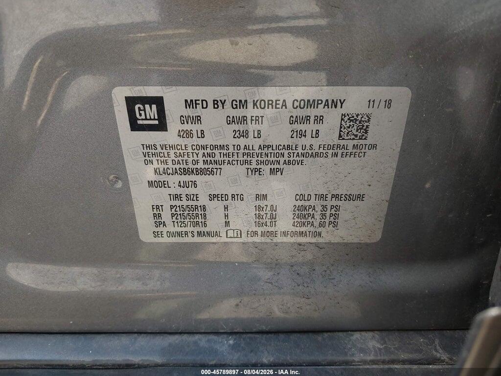KL4CJASB6KB805677 2019 BUICK ENCORE photo no. 9