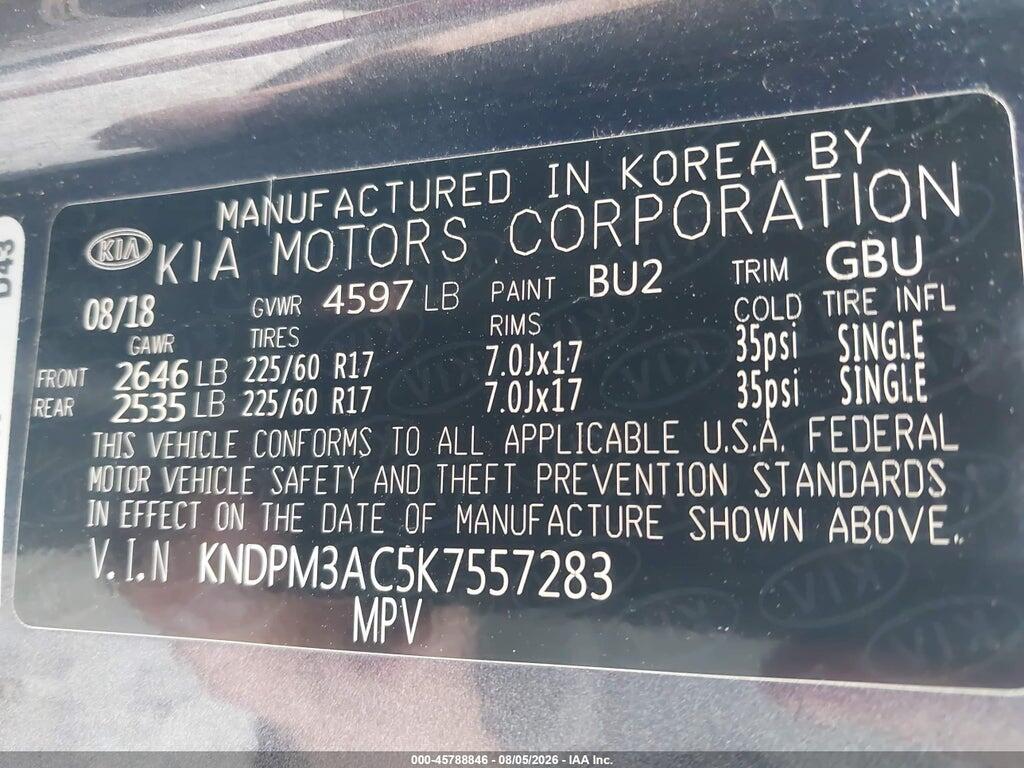 KNDPM3AC5K7557283 2019 KIA SPORTAGE photo no. 9