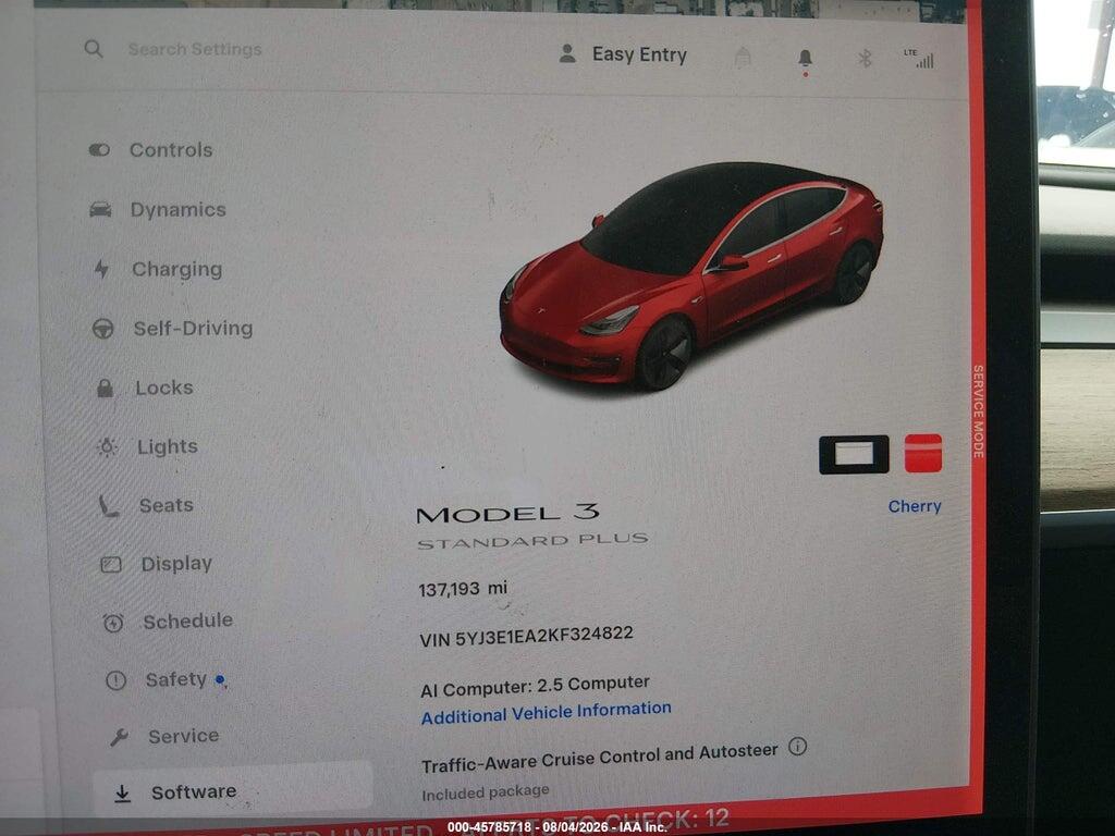 5YJ3E1EA2KF324822 2019 TESLA MODEL 3 photo no. 7