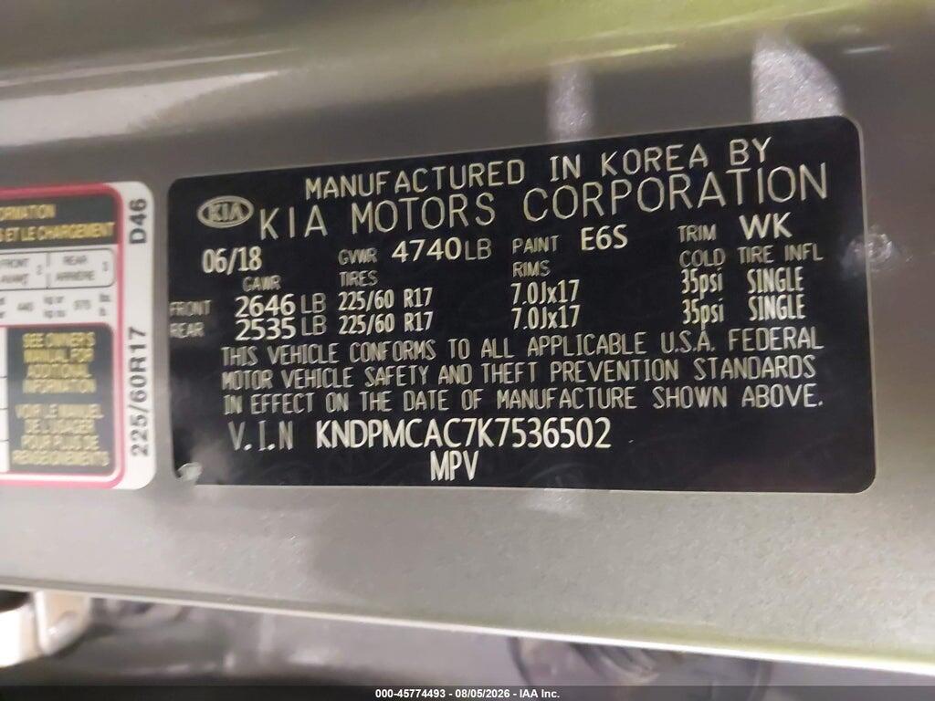 KNDPMCAC7K7536502 2019 KIA SPORTAGE photo no. 9