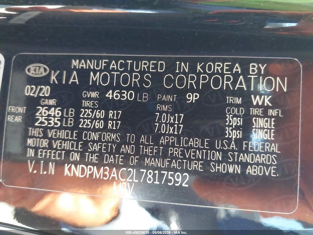 KNDPM3AC2L7817592 2020 KIA SPORTAGE photo no. 9