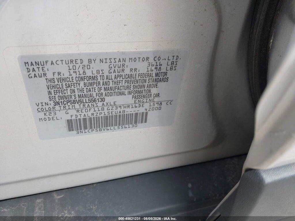 3N1CP5BV6LL556130 2020 NISSAN KICKS photo no. 9