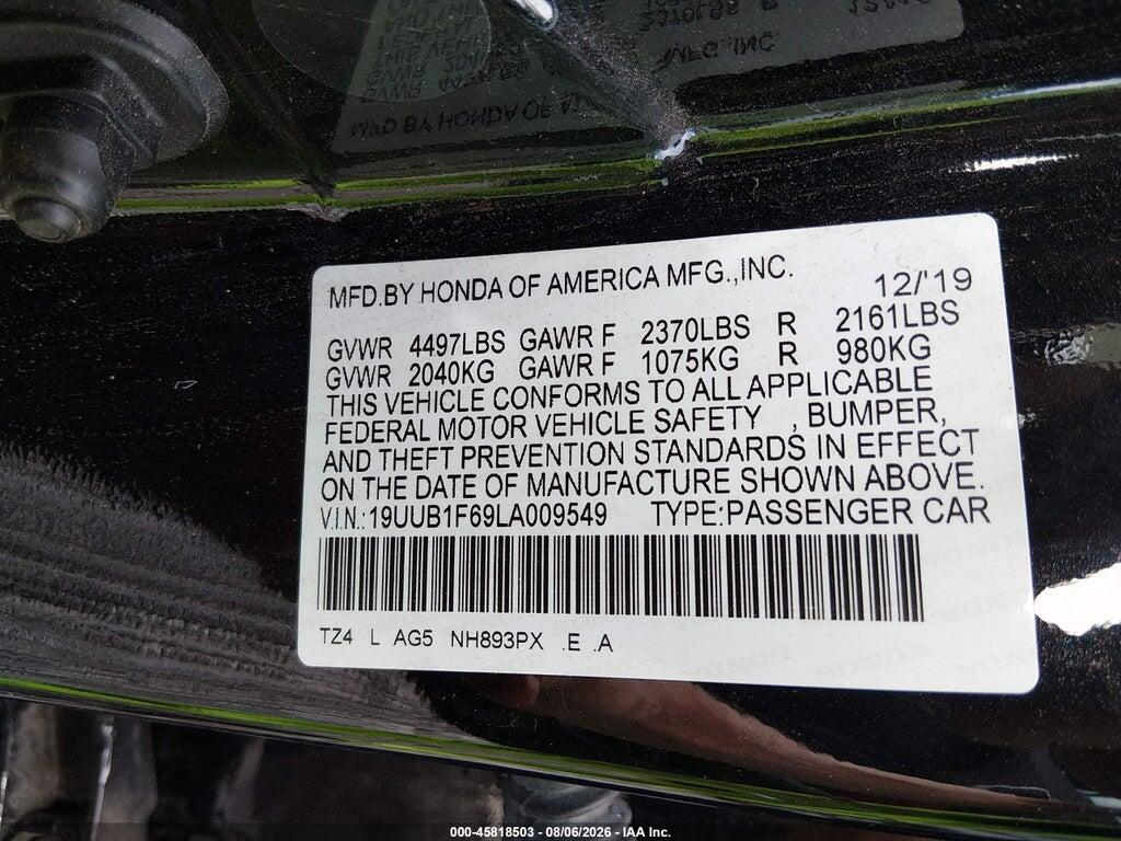 19UUB1F69LA009549 2020 ACURA TLX photo no. 9