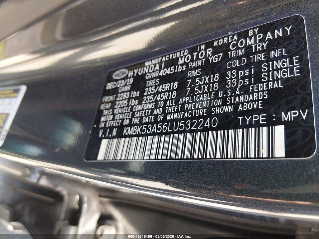 KM8K53A56LU532240 2020 HYUNDAI KONA photo no. 9