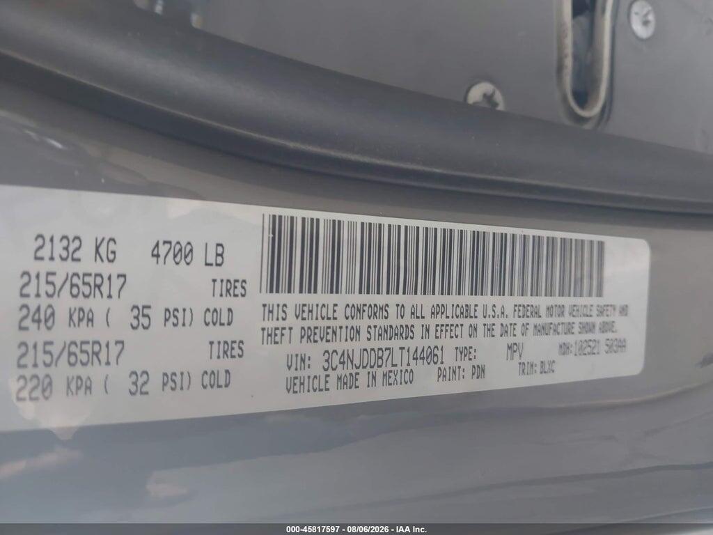 3C4NJDDB7LT144061 2020 JEEP COMPASS photo no. 9