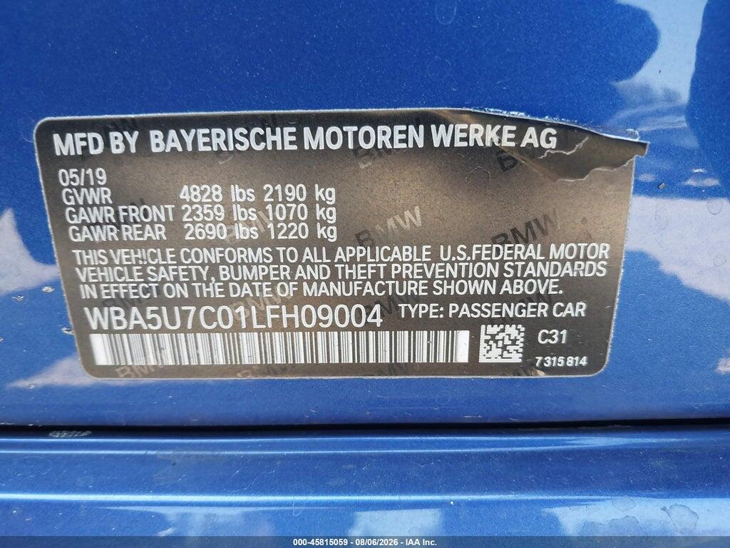 WBA5U7C01LFH09004 2020 BMW M340I photo no. 9