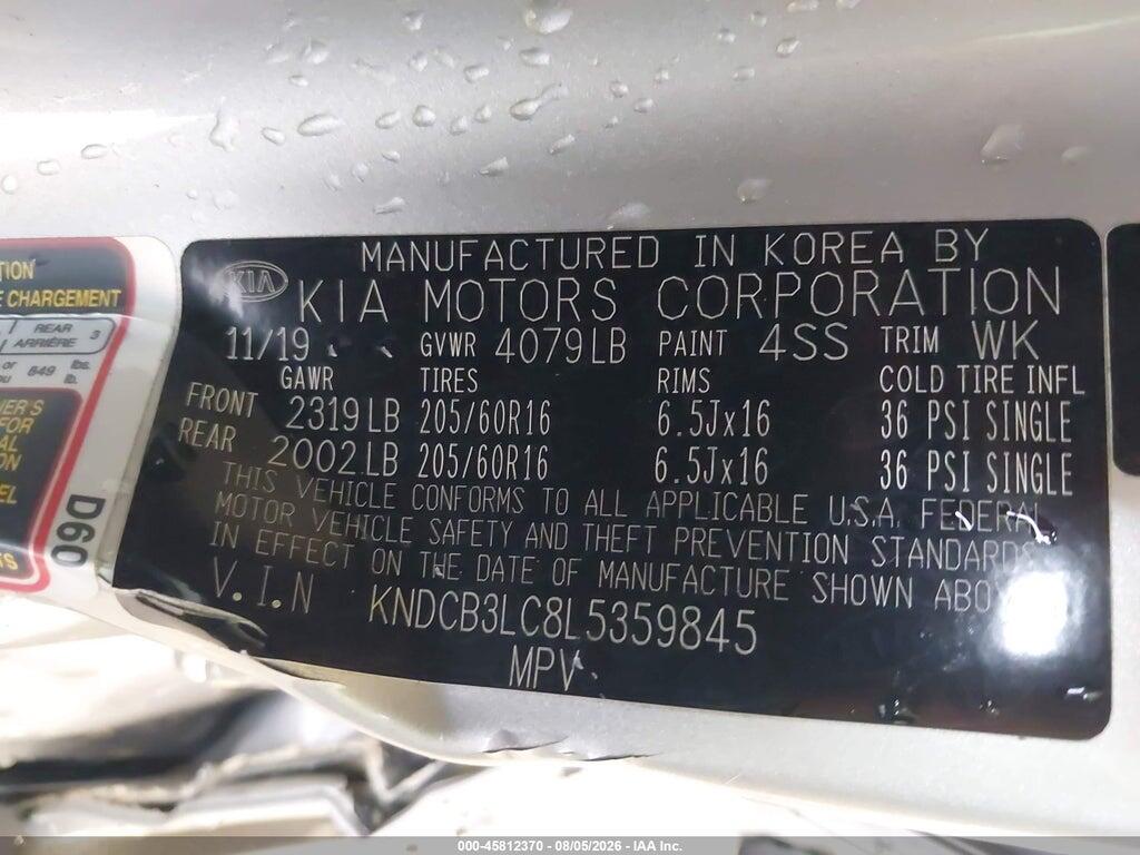 KNDCB3LC8L5359845 2020 KIA NIRO photo no. 9
