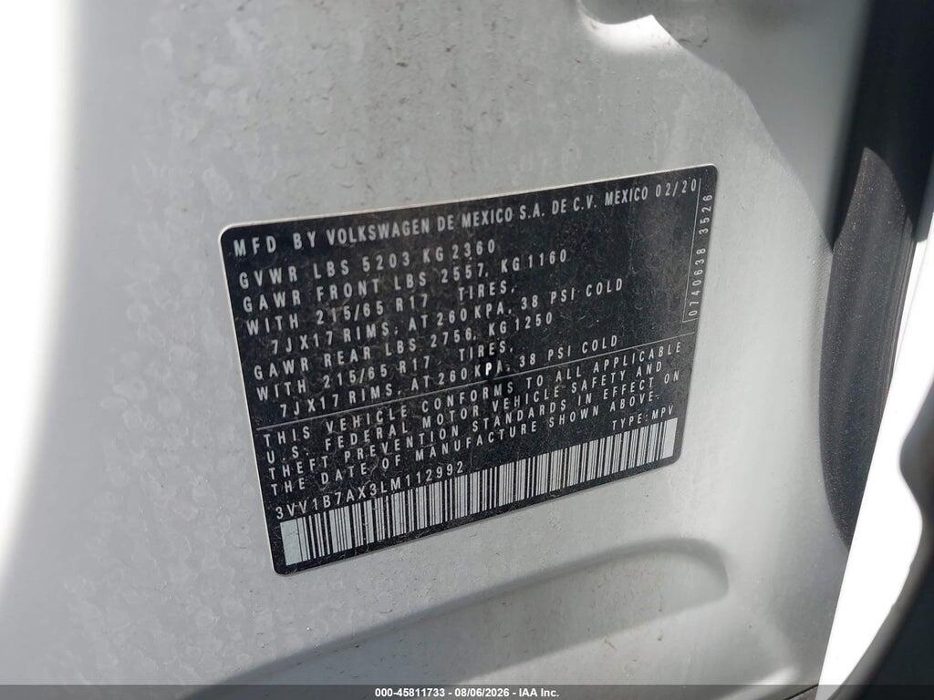 3VV1B7AX3LM112992 2020 VOLKSWAGEN TIGUAN photo no. 9
