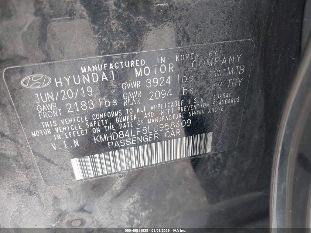 KMHD84LF8LU958409 2020 HYUNDAI ELANTRA photo no. 9