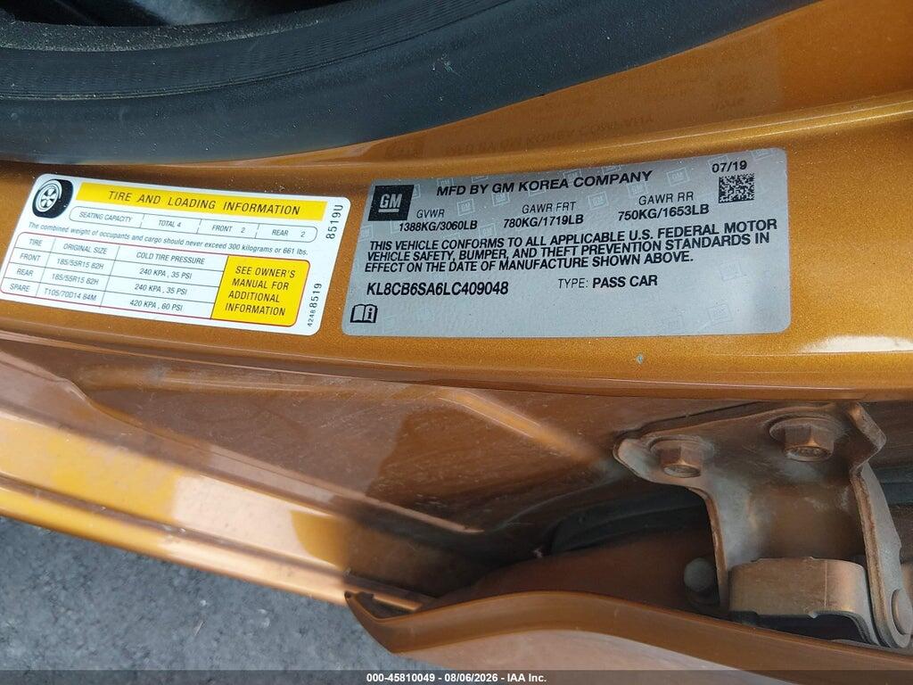 KL8CB6SA6LC409048 2020 CHEVROLET SPARK photo no. 9